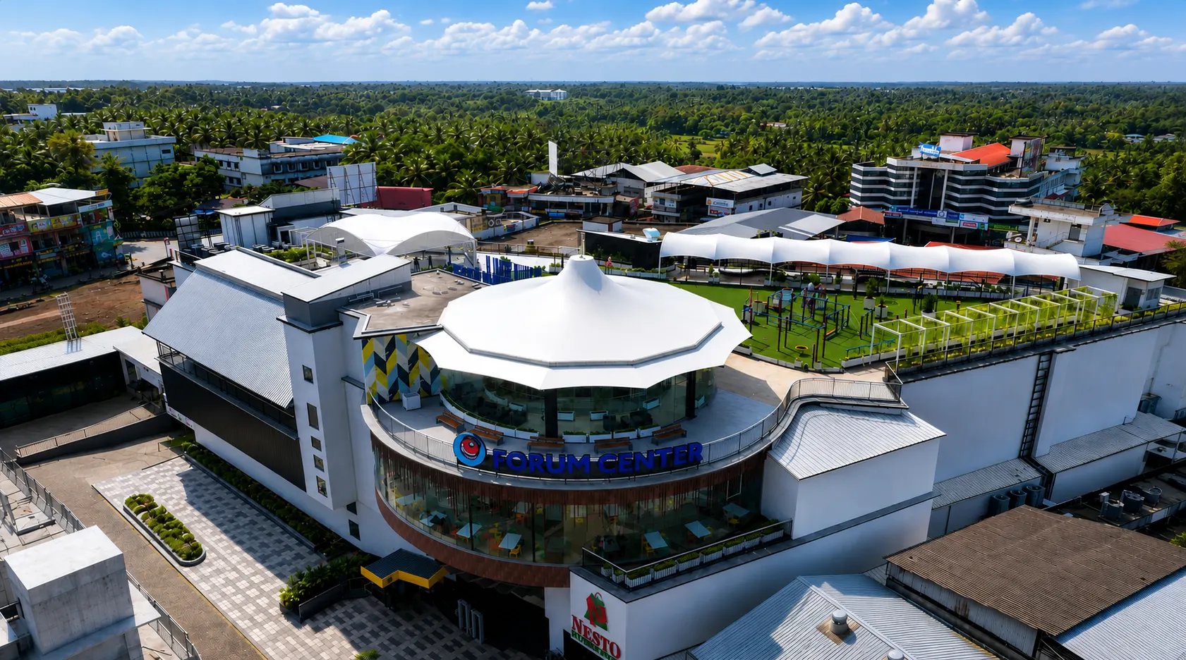 Forum Mall Edappal: Engineering a Complex G+4 Multistorey Steel Building